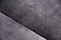 Chesterfield 3-Sitzer Sofa MODERN BAROCK 235cm dunkelgrau Samt Federkern silber Metallfüße