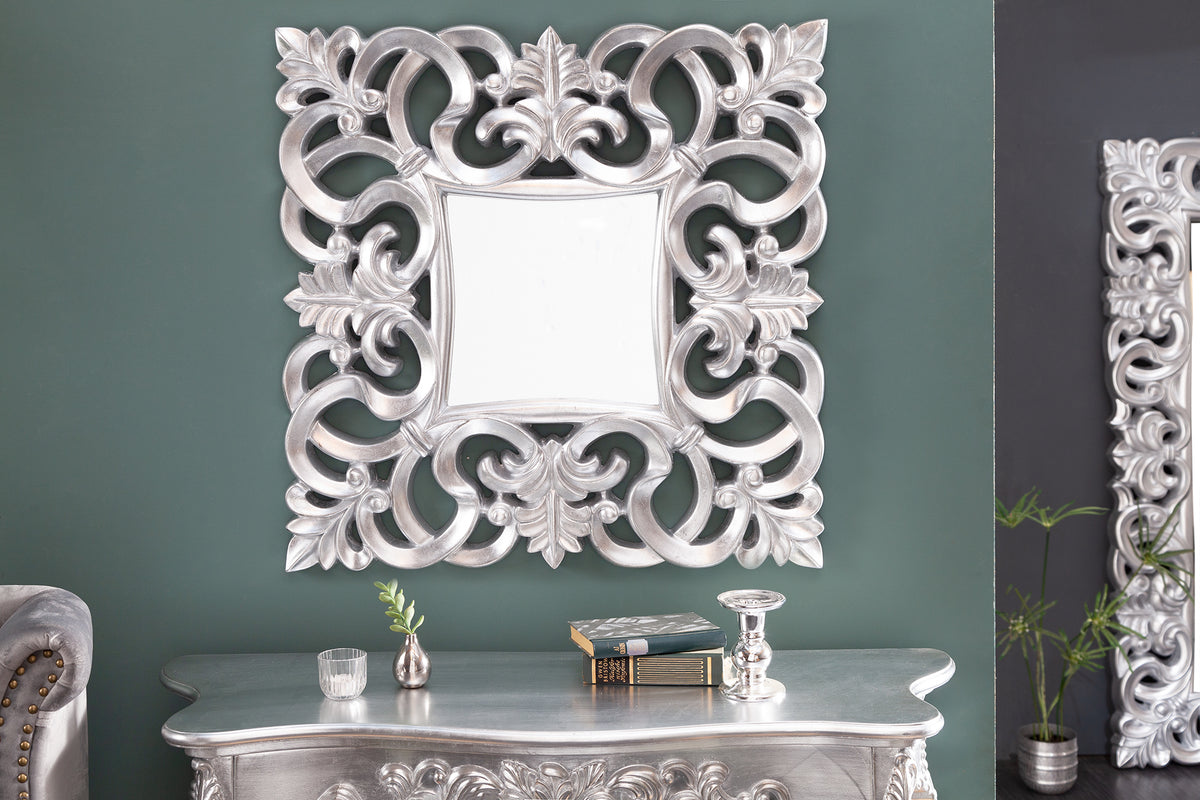 Eleganter Wandspiegel VENICE 75x75cm antik Barockstil