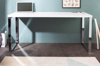 WHITE DESK Modern desk 140cm white high gloss office table