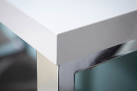 WHITE DESK Modern desk 140cm white high gloss office table