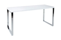 WHITE DESK Modern desk 140cm white high gloss office table