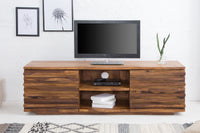 RELIEF Solid TV lowboard 150cm Sheesham wood with elaborate front