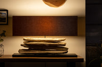 RIVERINE Handcrafted table lamp 80cm black driftwood table lamp