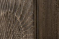 SCORPION Solid highboard 120cm gray acacia elaborate 3D carvings