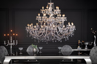 Design Kronleuchter CRYSTAL XXL 120cm klar Acryl 30-armig Kristall-Lampe