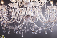 Design Kronleuchter CRYSTAL XXL 120cm klar Acryl 30-armig Kristall-Lampe