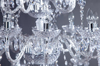 Design Kronleuchter CRYSTAL XXL 120cm klar Acryl 30-armig Kristall-Lampe