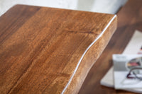 MAMMUT solid wall shelf 115cm acacia wood shelf with tree edge