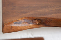 MAMMUT solid wall shelf 115cm acacia wood shelf with tree edge