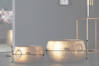 ORIENT Handgefertigte Schalen 2er Set gold Blumentopf im Hammerschlagdesign