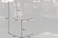 COMFORT Moderner Freischwinger Stuhl antik taupe mit Komfortgriff