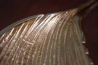 Handgefertigte Deko Schale ABSTRACT LEAF 65cm Aluminium