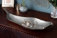 Handgefertigte Deko Schale ABSTRACT LEAF 65cm Aluminium