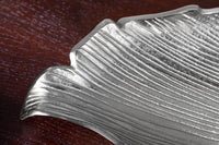 Handgefertigte Deko Schale ABSTRACT LEAF 65cm Aluminium