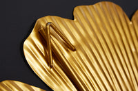 Elegante Wanddeko GINKGO 110cm gold in filigraner Blattform