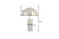 BURLESQUE Elegante Tischlampe 52cm gold mit grauem Marmorfuß