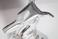 BIG BULL Modern Sculpture Silver Aluminum Decoration Bull Figure Paperweight