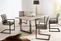 OXFORD design cantilever chair with armrest iron frame