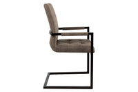 OXFORD design cantilever chair with armrest iron frame