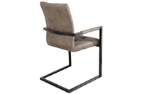 OXFORD design cantilever chair with armrest iron frame