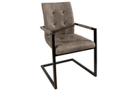 OXFORD design cantilever chair with armrest iron frame