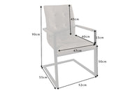 OXFORD design cantilever chair with armrest iron frame