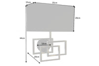 ATLANTIS Moderne Wandleuchte 44cm Stoffschirm schwarz Lampe