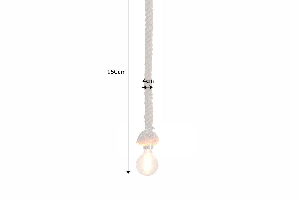 Maritime Hängeleuchte SEVEN SEAS 150cm Seil Hängelampe höhenverstellbar