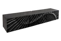 SCORPION Solid TV board 160cm black mango wood hanging lowboard