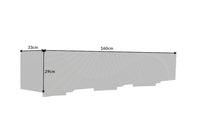 SCORPION Solid TV board 160cm black mango wood hanging lowboard