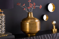 GINKGO Decorative bowl 42cm gold handmade metal