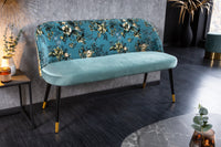 Design Bank PRÊT-À-PORTER Samt florales Muster und goldene Fußkappen