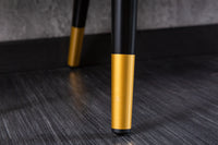 Design Bank PRÊT-À-PORTER Samt florales Muster und goldene Fußkappen