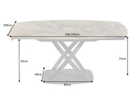 INCEPTION Ausziehbarer Esstisch 130-190cm Keramik made in Italy