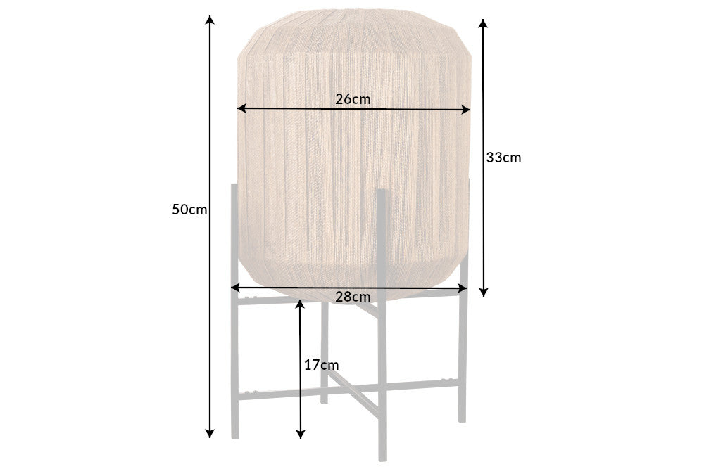 PURE NATURE Elegant table lamp 28cm natural rattan table lamp
