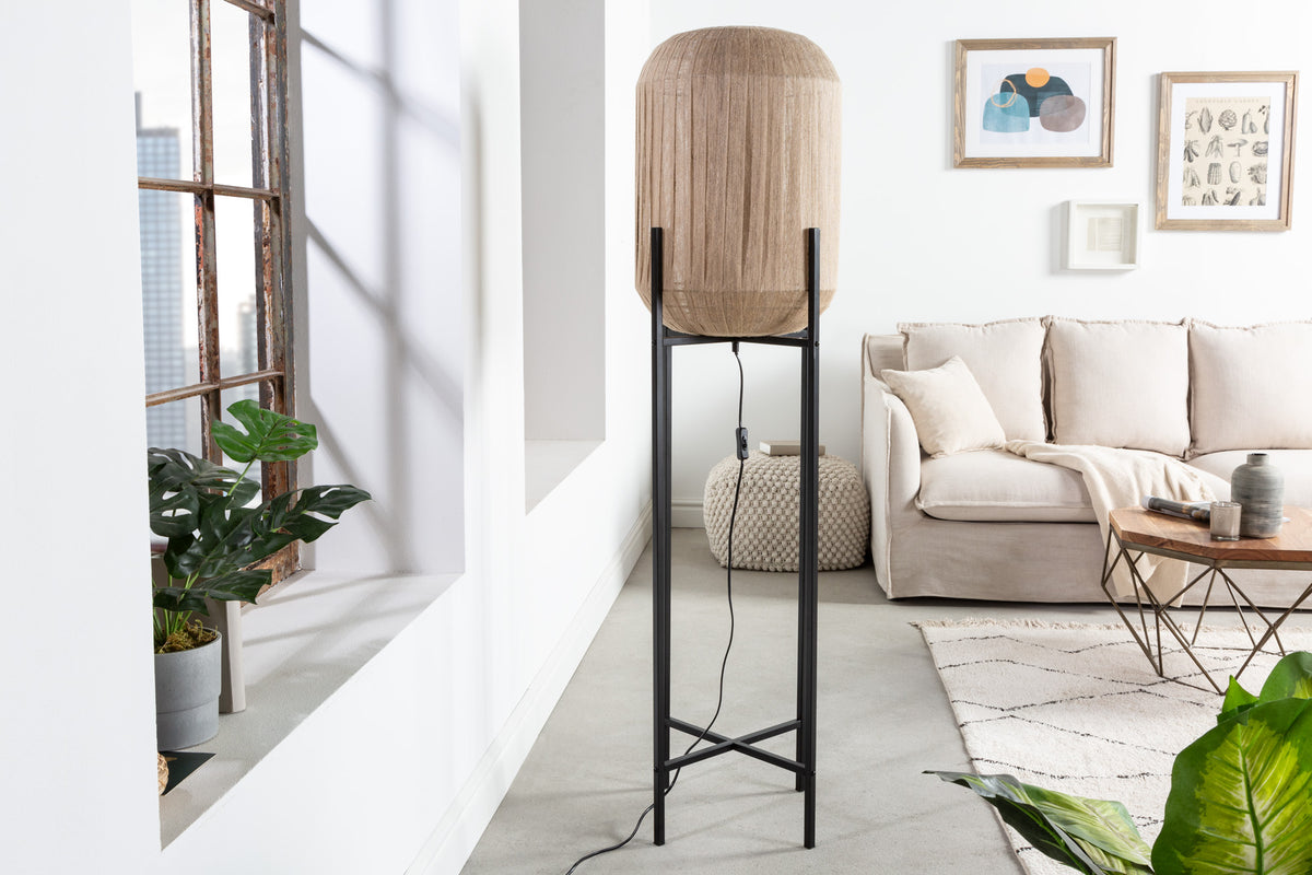 PURE NATURE Elegant floor lamp 150cm natural rattan floor lamp