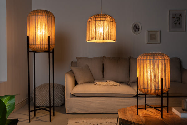 PURE NATURE Elegant floor lamp 150cm natural rattan floor lamp