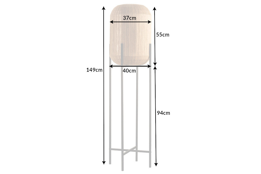 PURE NATURE Elegant floor lamp 150cm natural rattan floor lamp