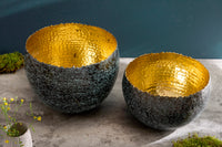 ORIENT Handcrafted decorative bowl 23cm gold with patina in classic hammered design