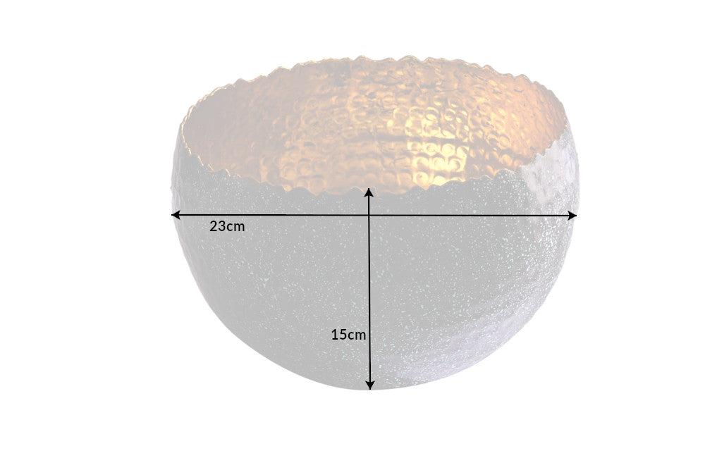 ORIENT Handcrafted decorative bowl 23cm gold with patina in classic hammered design