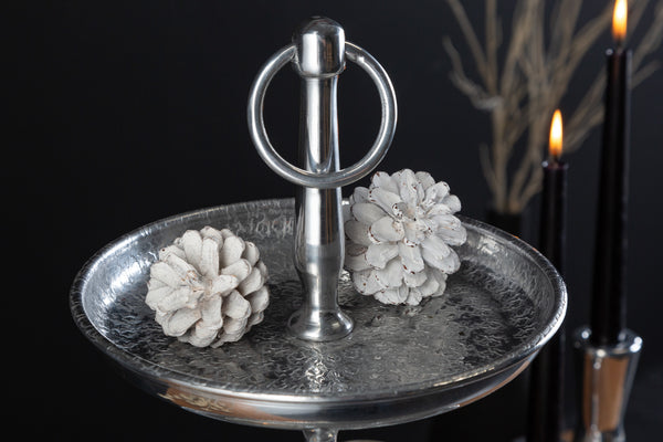 Design Etagere ORIENT im Wild Hammerschlag mit drei Etagen