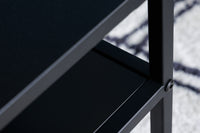 Moderner Couchtisch DURA STEEL schwarz Metall mit Ablagefach
