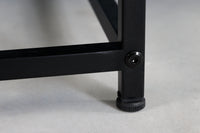 Moderner Couchtisch DURA STEEL schwarz Metall mit Ablagefach