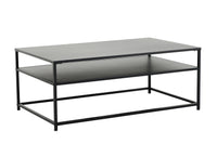 Moderner Couchtisch DURA STEEL schwarz Metall mit Ablagefach