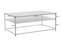 Moderner Couchtisch DURA STEEL schwarz Metall mit Ablagefach