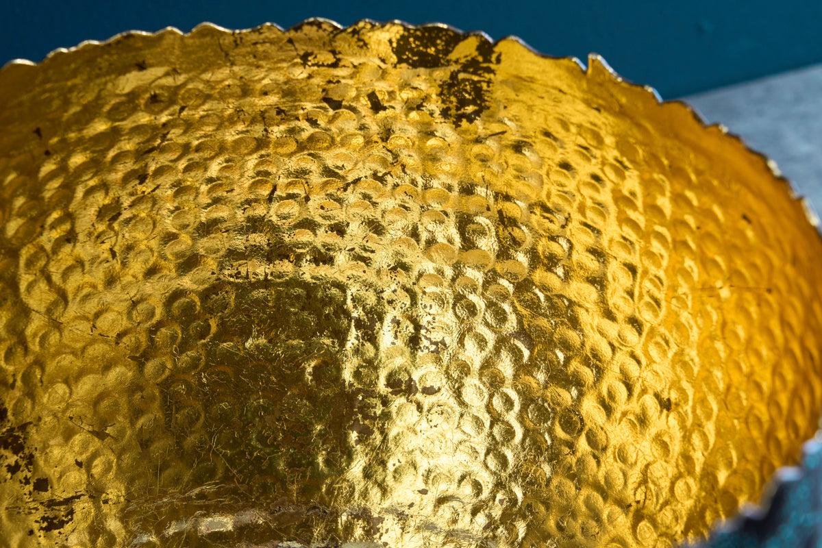 ORIENT Handcrafted decorative bowl 23cm gold with patina in classic hammered design