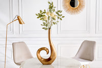 Moderne Vase WAVE gold Aluminium poliert Dekoration