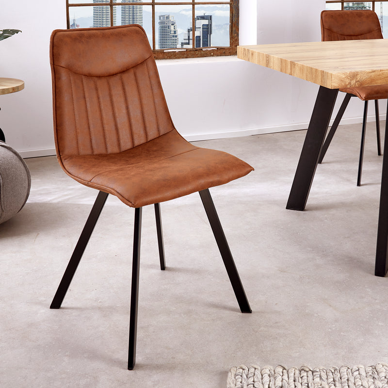 ASTON Design Stuhl mit Ziersteppung Retro Stil