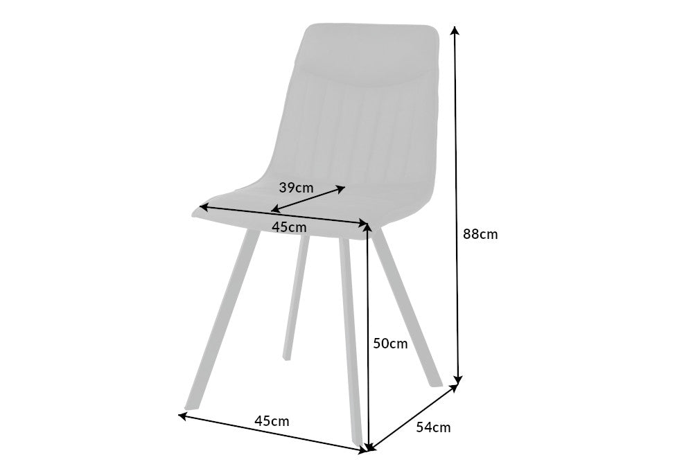ASTON Design Stuhl mit Ziersteppung Retro Stil