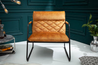 MUSTANG LOUNGER Retro lounge chair antique with decorative quilting